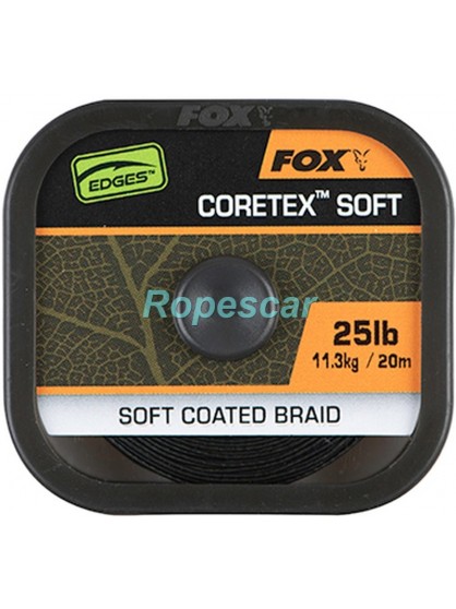 Fir textil cu camasa,pt. monturi Fox Edges Naturals Coretex Soft 25 Lbs. / 20 M